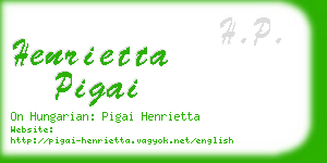 henrietta pigai business card